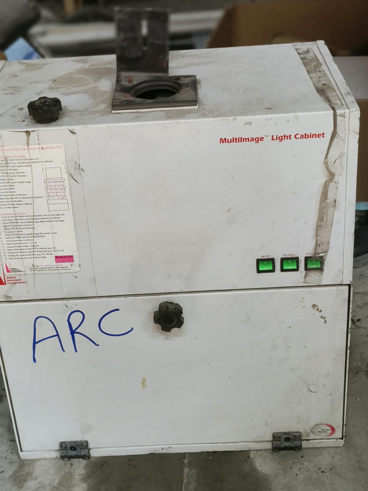 1. JEOL JNM-ECX-300 FT NMR (Nuclear Magnetic Resonance) Spectrometer 2. Biacore 3000 Surface Plasmon Resonance (SPR) System 3. Nihon Seiki NH-80 Series Refrigerated Air Dryer (Model variant matchingNH-8007N / NH-8012N) 4. Alpha Innotech AlphaImager EC MultiImage Light Cabinet 6