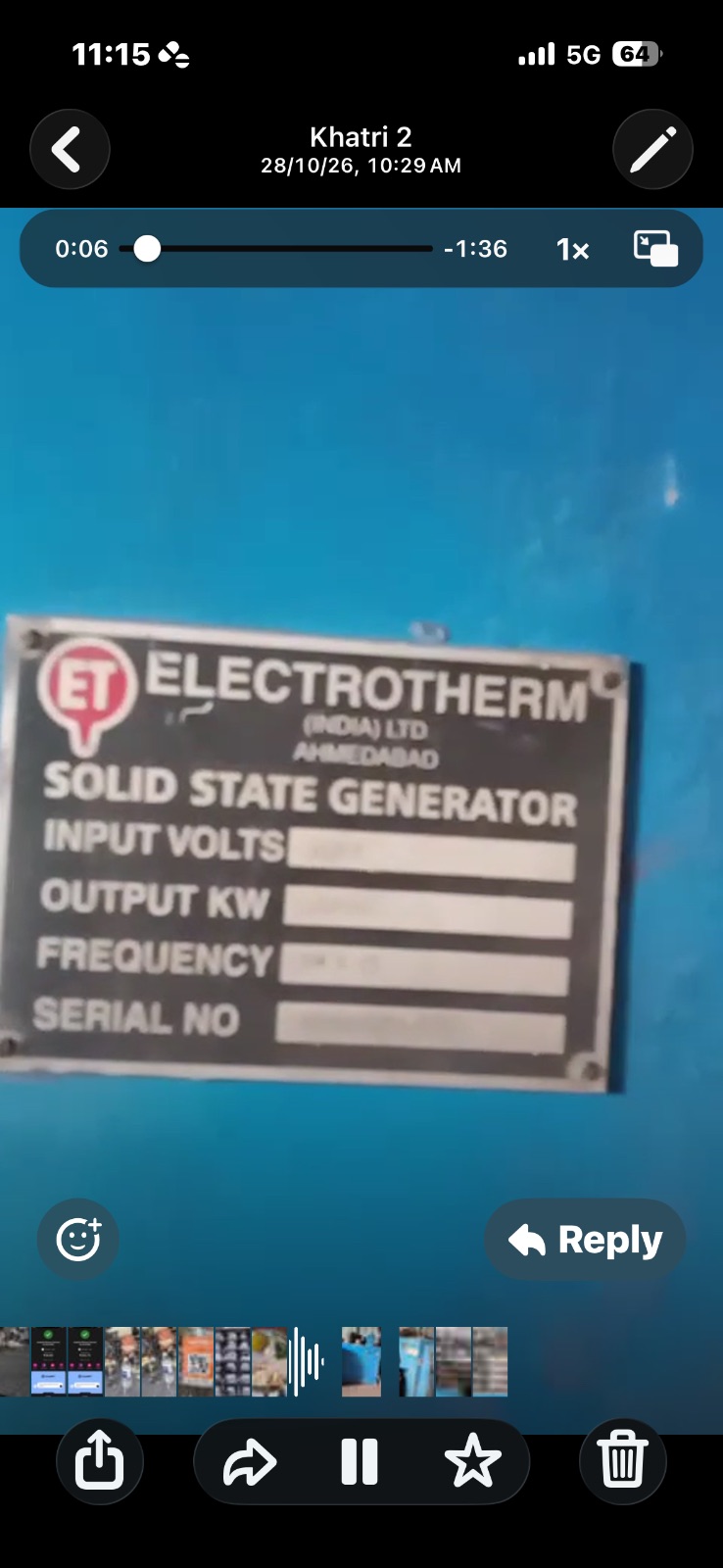 Electrogram 150 kw solid state generator 2