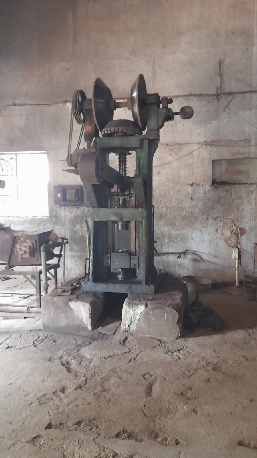 Complete Running Forging & Bar Drawing Manufacturing Unit for Sale - 150-ton forging machine + 40-mm bar drawing machine + 50-ton power press + complete zinc unit + lathes + dyes 6
