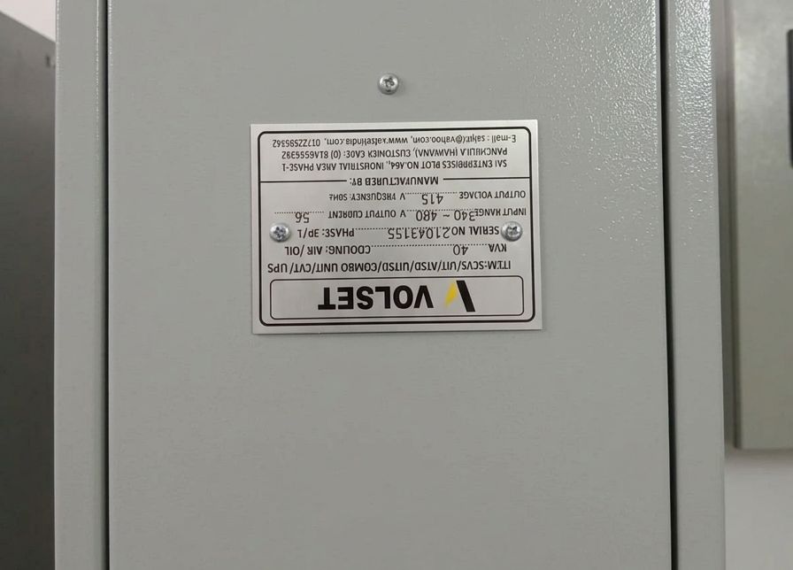 Volset 40 KVA 3 Phase Digital Servo Stabilizer - Used / Refurbished 3