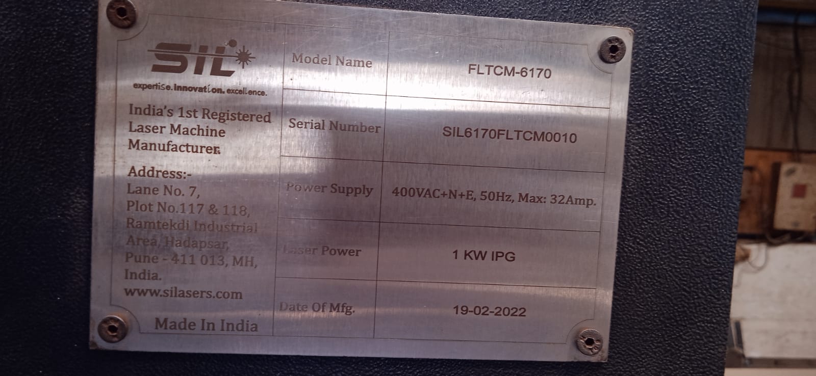 Tube Cutting Laser 6m X1kW SIL Make 2