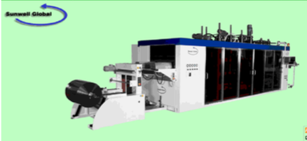 SUNWELL GLOBAL MCS800 THERMOFORMING LINE along with MOLDS