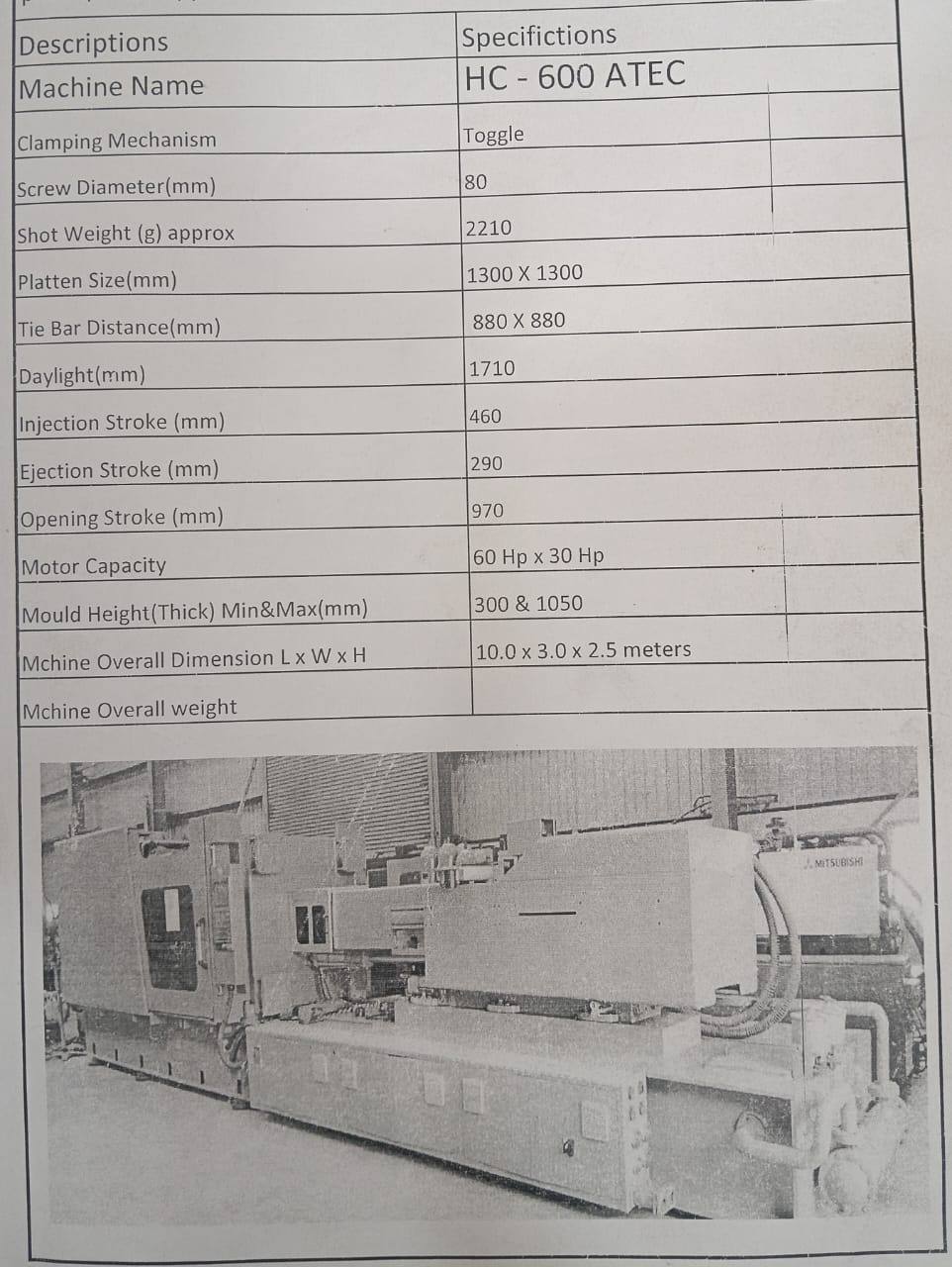 ATEC HC 600 - 600 ton injection molding machine 7