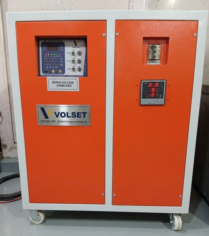 Volset 40 KVA 3-Phase Servo Voltage Stabilizer (Air/Oil Cooled) - Heavy Duty
