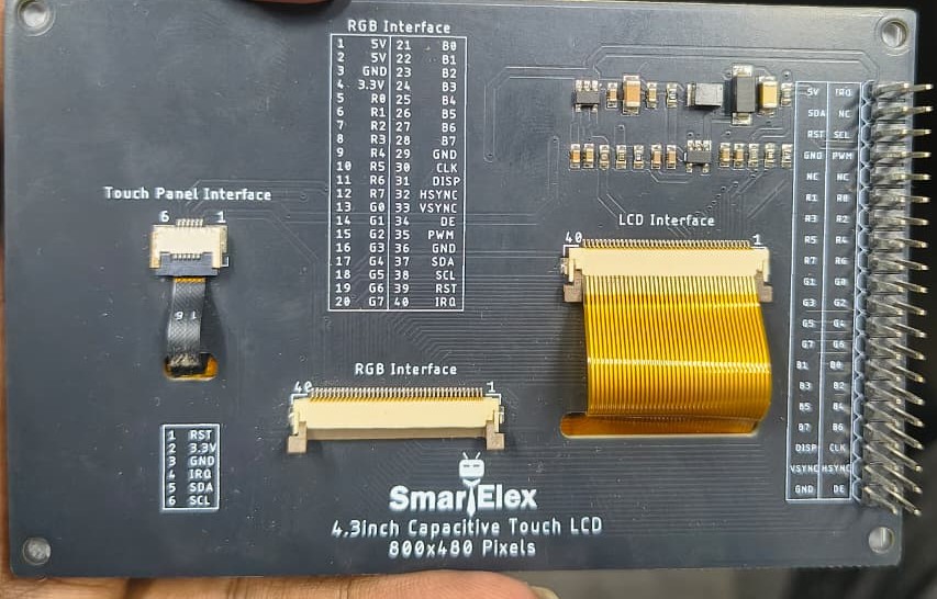 SmartElex 4.3" TFT Capacitive Touch Display 800x480 3