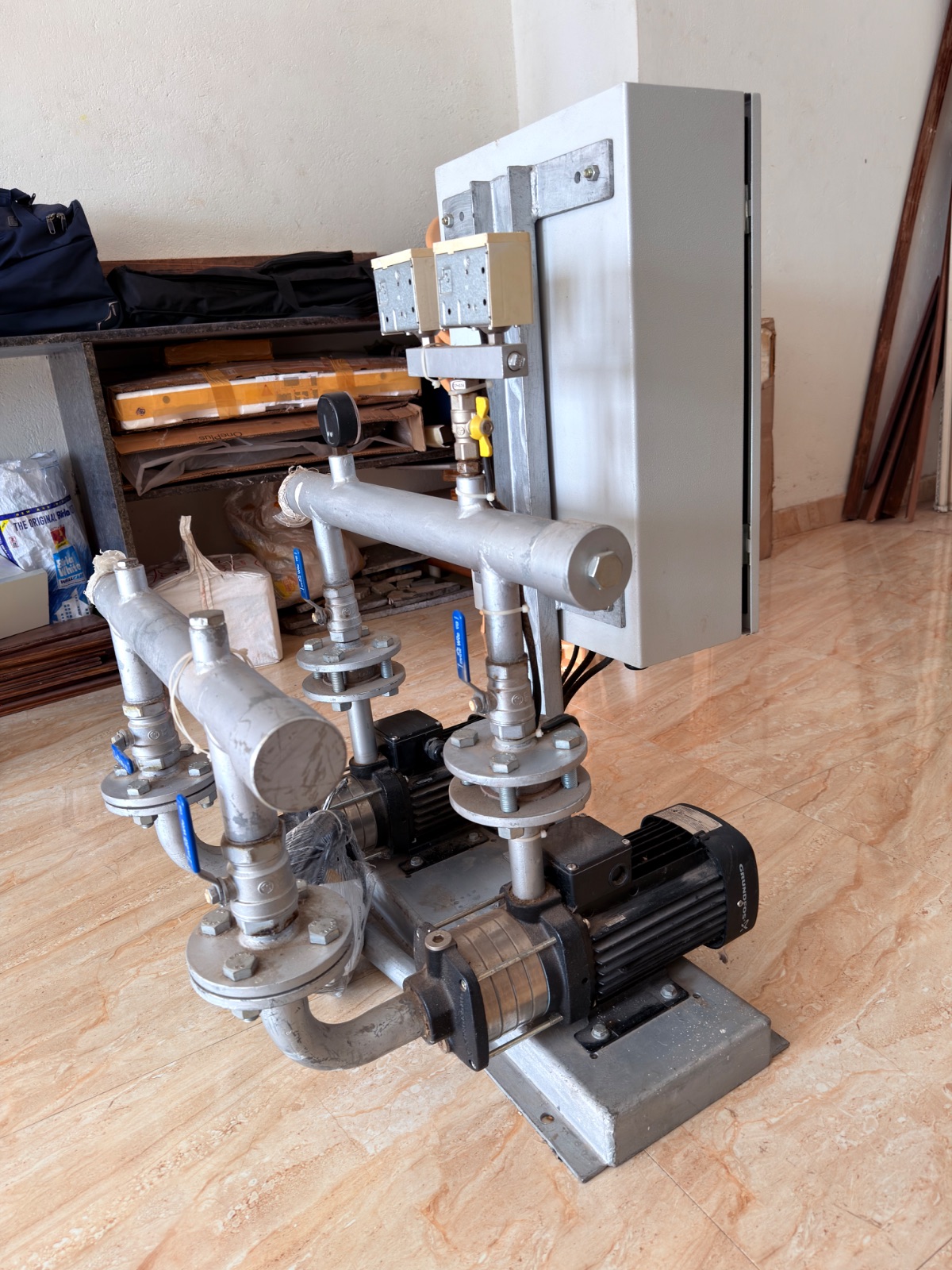 Grundfos IE2 twin pump water booster 4
