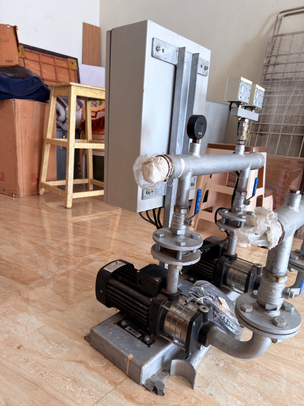 Grundfos IE2 twin pump water booster 7